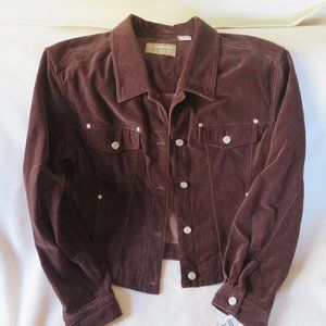 Liz Claiborne Chocolate Brown Velveteen Jacket- Women's XL